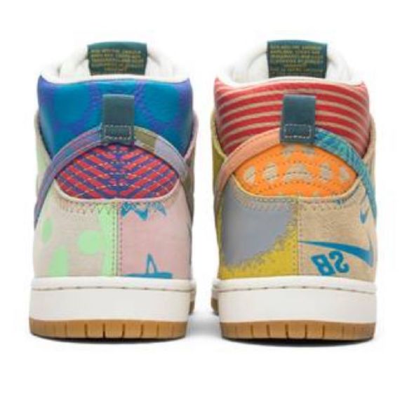 Thomas Cambell x Nike SB Dunk High 'What The' - Size 10.5 - Picture 7 of 9